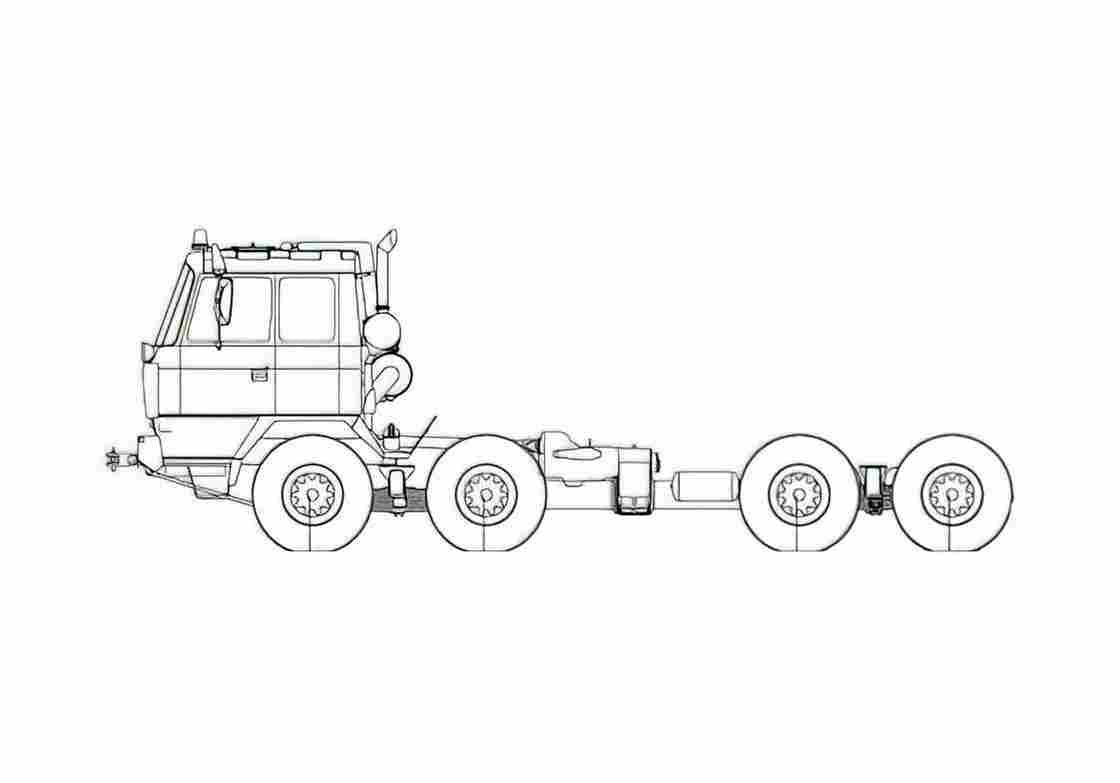 Blueprint Tatra T815 27ER96 28 8x8 Truck 2007 A4 Photo Print