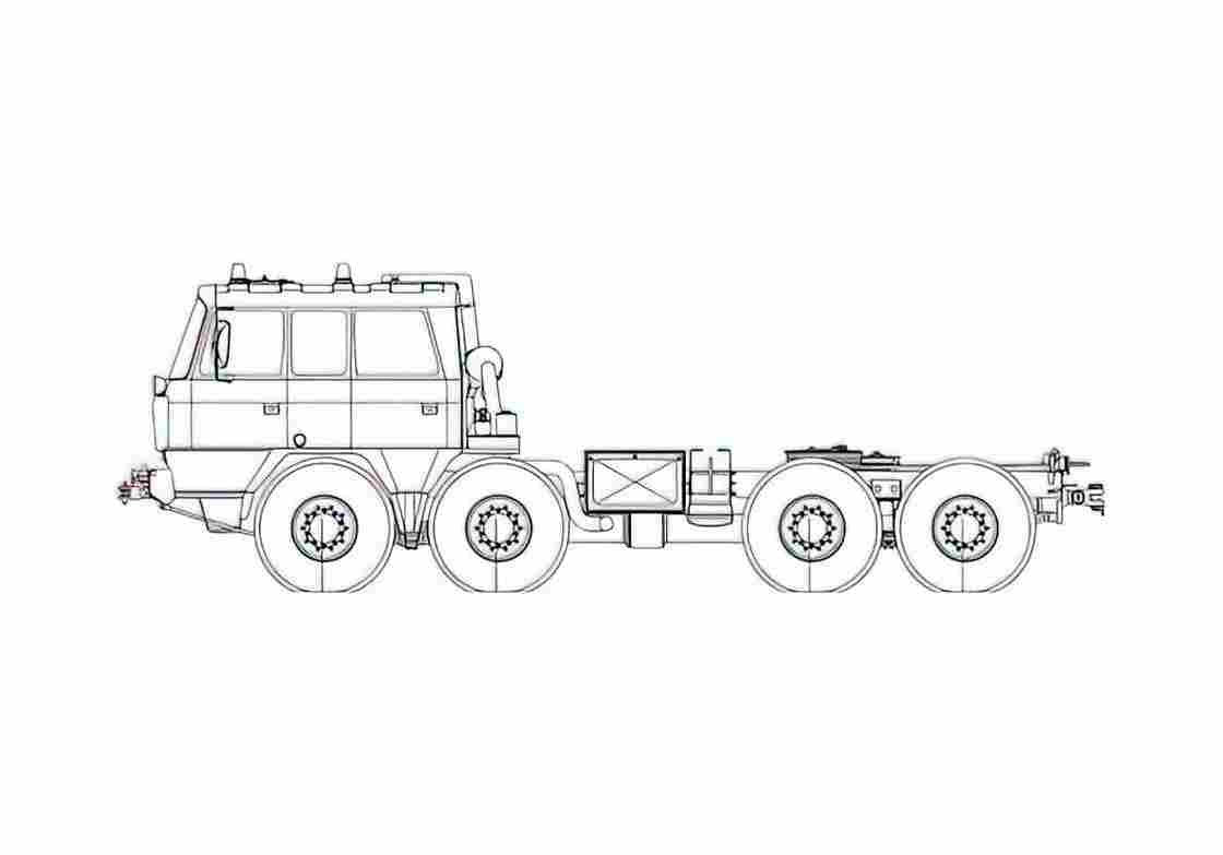 Blueprint Tatra T815 27ET96 28 8x8 Truck 2007 A4 Photo Print