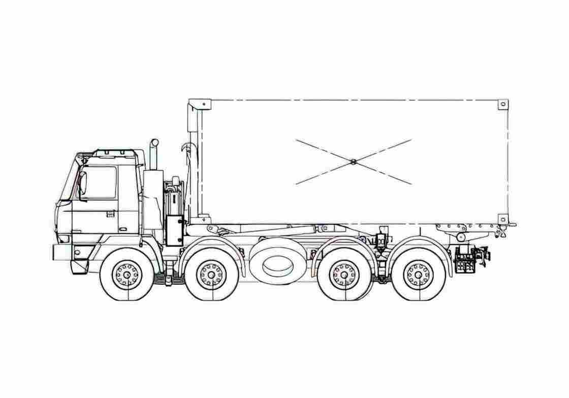 Blueprint Tatra T815 27OR84 8x8 Truck 2007 A4 Photo Print