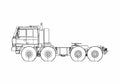 Blueprint Tatra T815 29ON9T 8x8 Truck 2007 A4 Photo Print