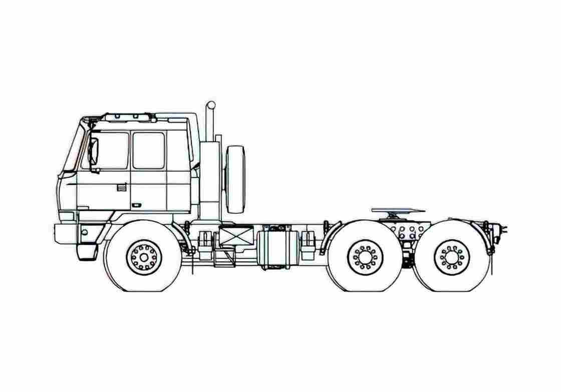 Blueprint Tatra T815 2X0N3T Truck 2007 A4 Photo Print