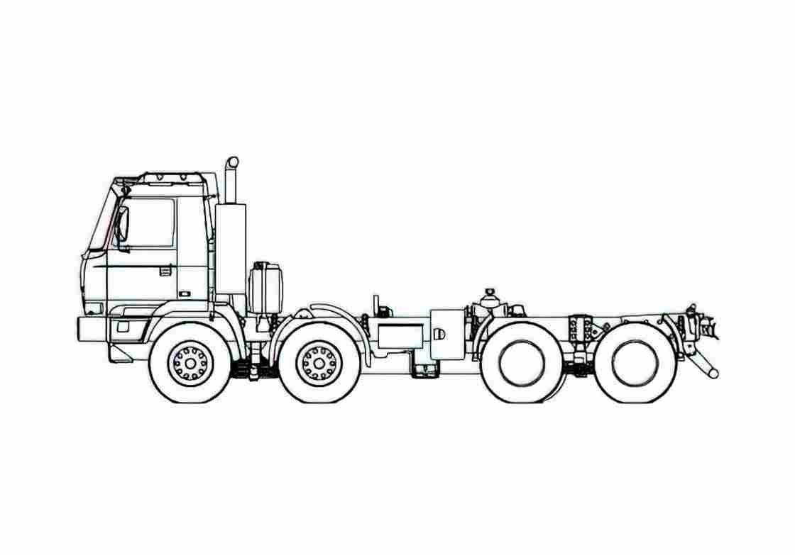 Blueprint Tatra T815 2X0R84 Truck 2007 A4 Photo Print