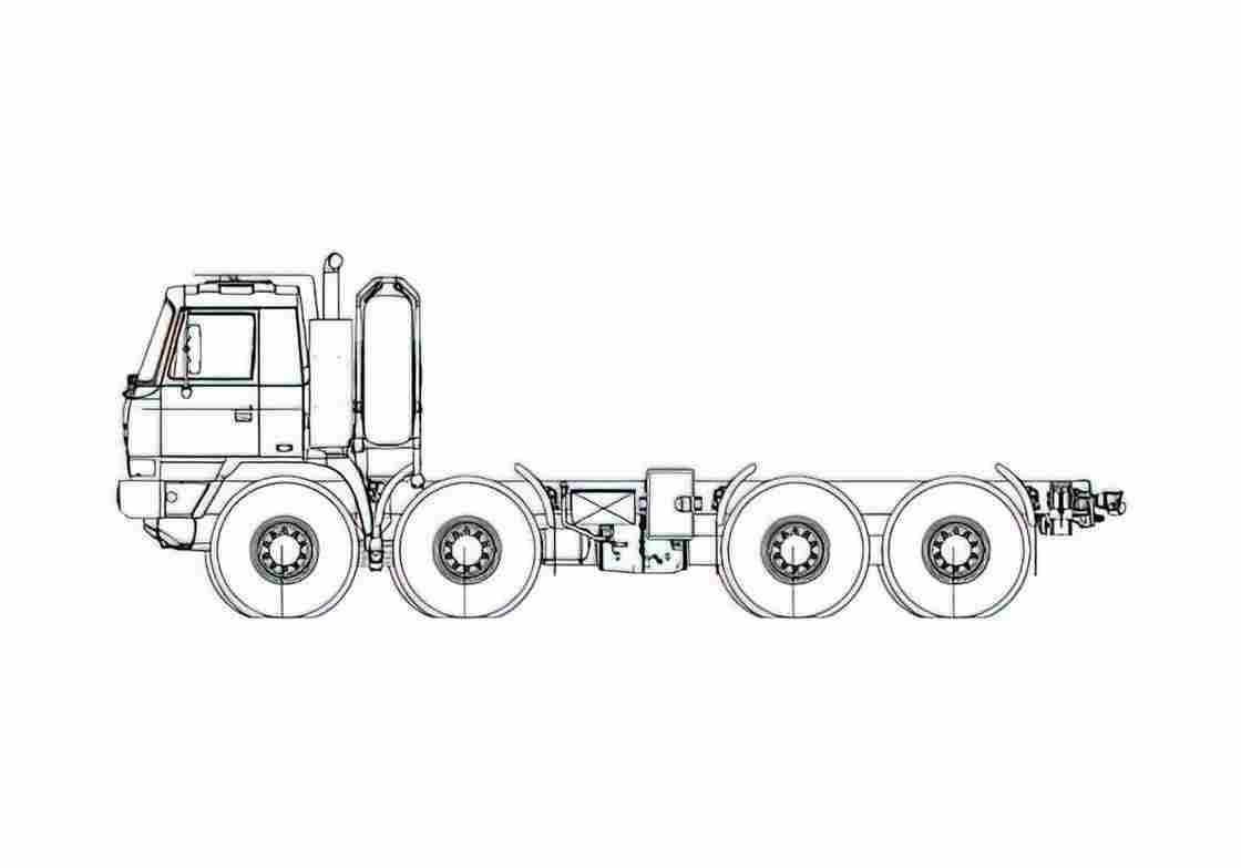 Blueprint Tatra T815 6MOR87 8x8 Truck 2007 A4 Photo Print