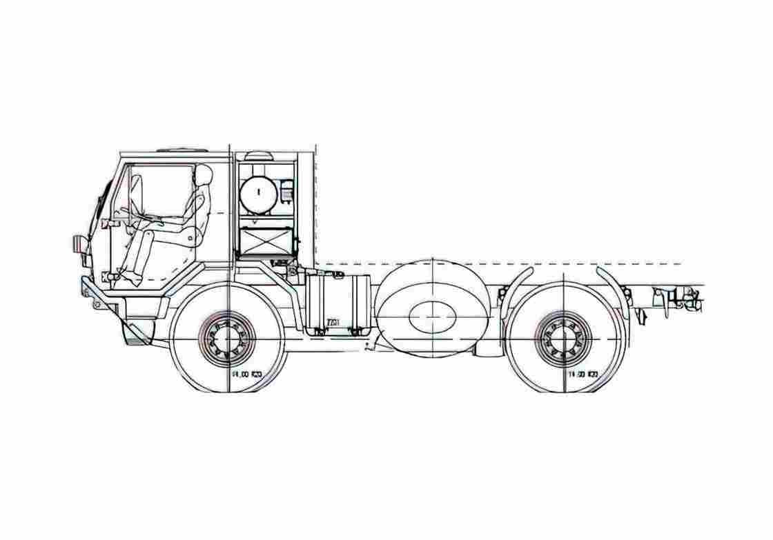 Blueprint Tatra T815 7BOR42 4x4 Truck 2007 A4 Photo Print
