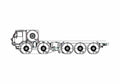 Blueprint Tatra T815 7EOR89 10x10 Truck 2007 A4 Photo Print