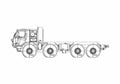 Blueprint Tatra T815 7MOR89 8x8 Truck 2007 A4 Photo Print