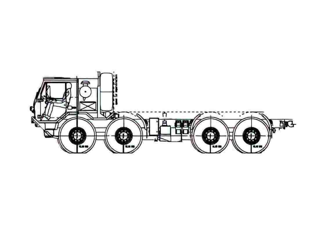 Blueprint Tatra T815 7MPR89 8x8 Truck 2007 A4 Photo Print
