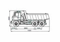 Blueprint Tatra T815 Truck 1983 A4 Photo Print