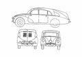Blueprint Tatra T87 Staff Car Limousine 1936 01 A4 Photo Print
