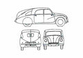 Blueprint Tatra T97 Limousine 1936 A4 Photo Print