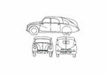 Blueprint Tatra T97 Staff Car Limousine 1936 01 A4 Photo Print
