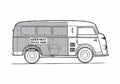 Blueprint Tempo Kleinbus 670 Van 1955 A4 Photo Print