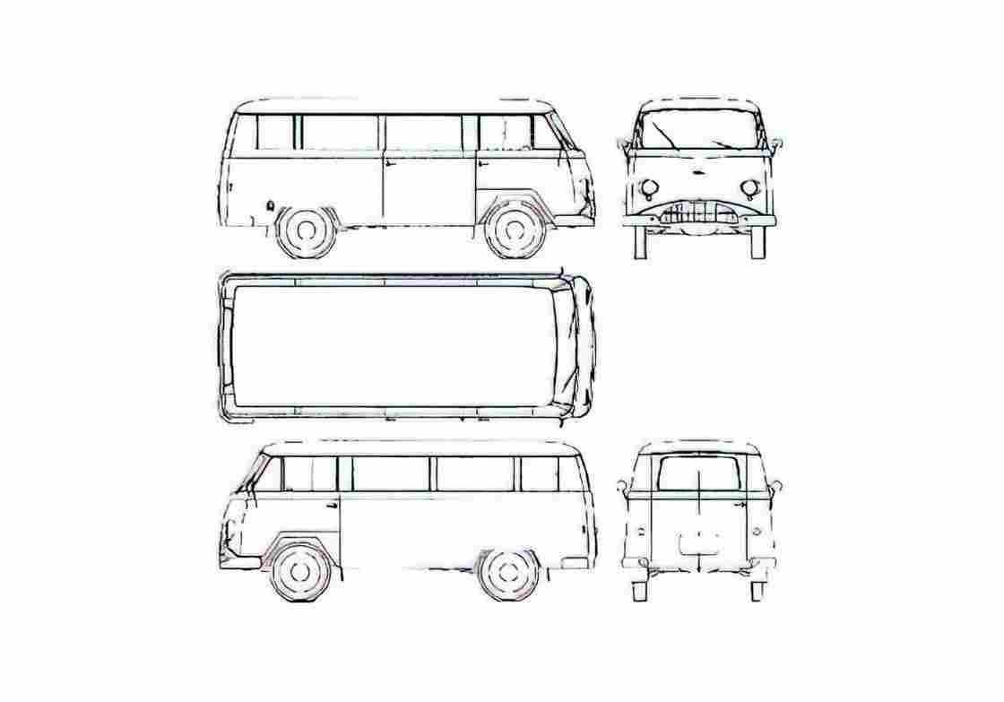 Blueprint Tempo Matador 13T Minivan 1953 A4 Photo Print