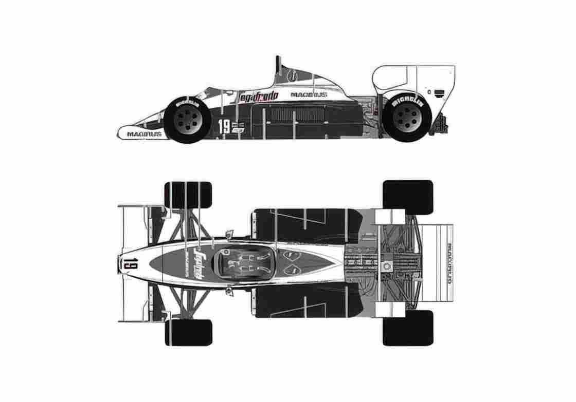 Blueprint Toleman TG184 German GP OW 1984 A4 Photo Print