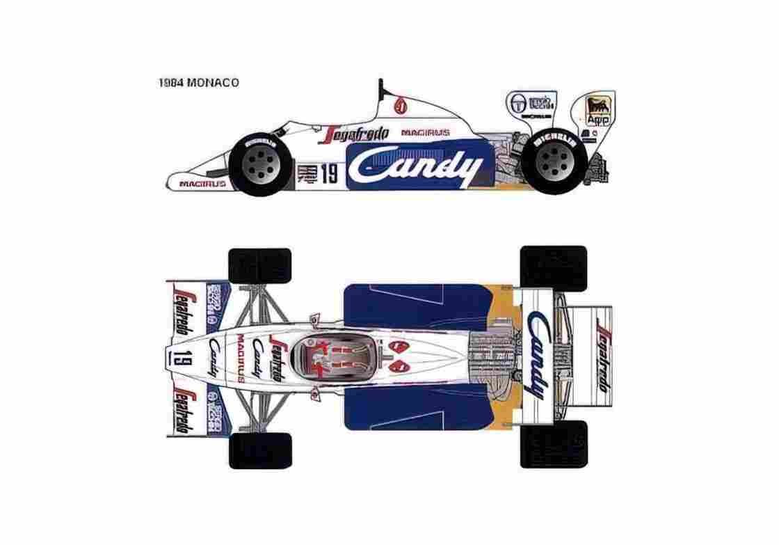Blueprint Toleman TG184 Hart Monaco GP F1 OW 1984 A4 Photo Print