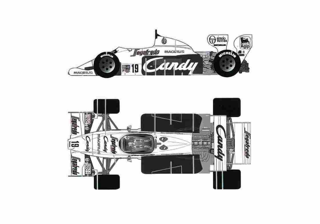 Blueprint Toleman TG184 Monaco GP OW 1984 A4 Photo Print