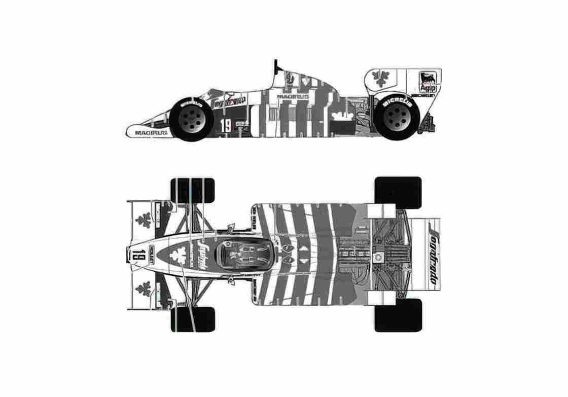 Blueprint Toleman TG184 Portugal GP OW 1984 A4 Photo Print