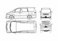 Blueprint Toyota Alphard Minivan 2004 A4 Photo Print