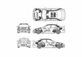 Blueprint Toyota Altezza Castrol Sedan 2000 A4 Photo Print