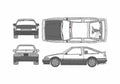 Blueprint Toyota Ar 86 Levin Hatchback 1986 A4 Photo Print