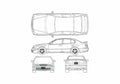 Blueprint Toyota Aristo II V300 S161 Sedan 2000 A4 Photo Print