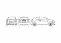 Blueprint Toyota Auris 3 door Hatchback 2007 A4 Photo Print