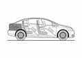 Blueprint Toyota Avensis III 150 T4 Sedan 2009 A4 Photo Print