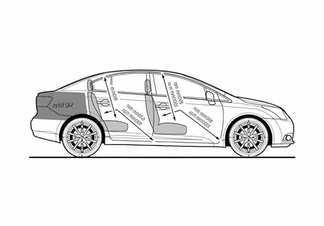 Blueprint Toyota Avensis III 150 T4 Sedan 2009 A4 Photo Print