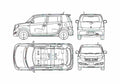 Blueprint Toyota Blitz BB Hatchback 2006 A4 Photo Print