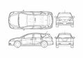 Blueprint Toyota Caldina Wagon 2005 A4 Photo Print