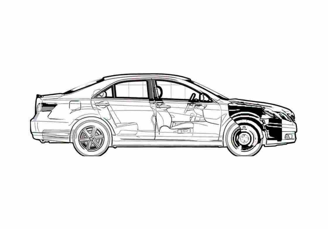 Blueprint Toyota Camry SE V6 Sedan 2006 A4 Photo Print