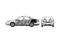 Blueprint Toyota Camry Sedan 2004 A4 Photo Print