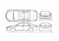 Blueprint Toyota Camry VII XV40 Sedan 2007 A4 Photo Print