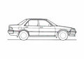 Blueprint Toyota Carina II Sedan 1988 A4 Photo Print