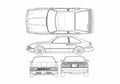 Blueprint Toyota Celica A60 XX Turbo 1983 01 A4 Photo Print