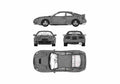 Blueprint Toyota Celica VI T200 GT4 Coupe 1994 A4 Photo Print