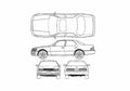 Blueprint Toyota Celsior I UCF10 Sedan 1989 A4 Photo Print