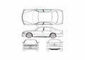 Blueprint Toyota Celsior II UCF20 Sedan 1994 A4 Photo Print