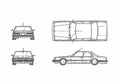 Blueprint Toyota Chaser II GX61 Avante Sedan 1980 A4 Photo Print