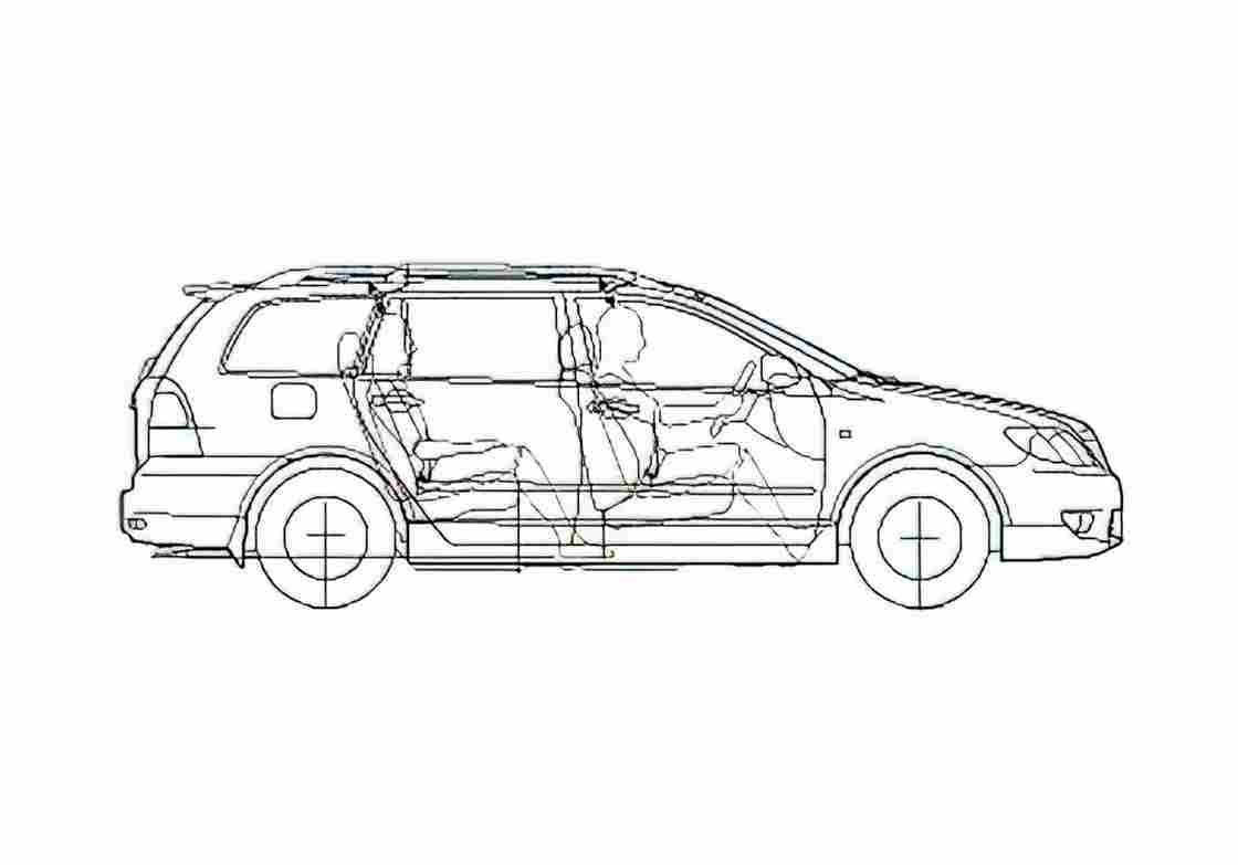 Blueprint Toyota Corola Fielder Wagon 2006 A4 Photo Print