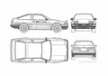 Blueprint Toyota Corolla GT S A86 Sprinter Coupe A4 Photo Print