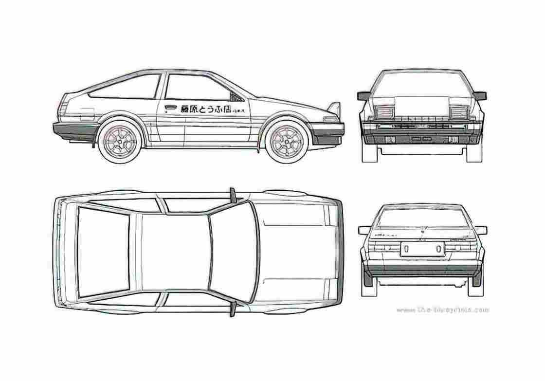 Blueprint Toyota Corolla GT S A86 Sprinter Coupe A4 Photo Print
