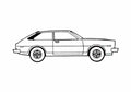 Blueprint Toyota Corolla Hatchback 1975 A4 Photo Print
