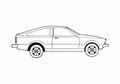 Blueprint Toyota Corolla Hatchback 1981 A4 Photo Print