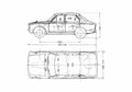 Blueprint Toyota Corolla KE10 Sedan 1966 A4 Photo Print