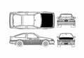 Blueprint Toyota Corolla Levin AE86) D Ftakumi Coupe 1985 A4 Photo Print