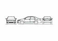 Blueprint Toyota Corolla Sedan 2010 A4 Photo Print