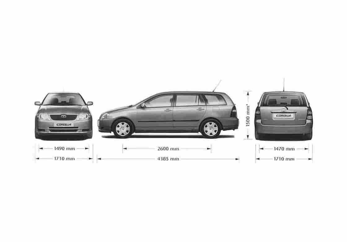 Blueprint Toyota Corolla Wagon 2001 A4 Photo Print