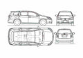 Blueprint Toyota Corolla X E140 Fielder Wagon 2008 A4 Photo Print