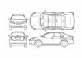 Blueprint Toyota Corolla X E140 Sedan 2007 A4 Photo Print